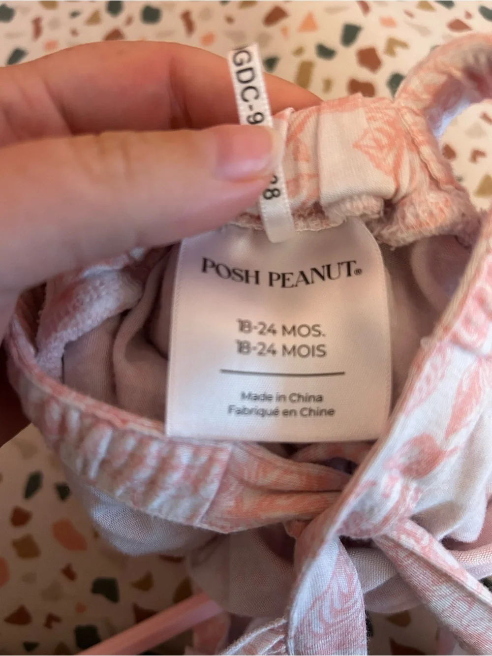 Posh Peanut Cream and Pink Floral Ruffle Strap Romper